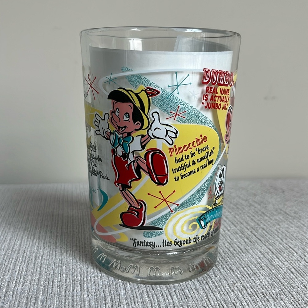 McDonald’s Walt Disney 100th Birthday collectible glass Pattern